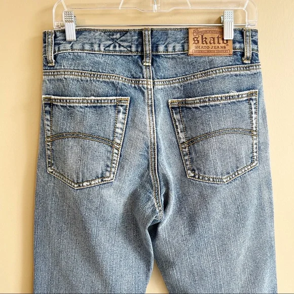 Vintage Skato wide leg jeans Baggy JNCO Style Size 30 x 30 Skater GTA LA 90s Y2K - Picture 5 of 7